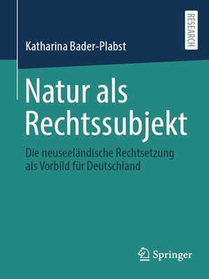 cover image of Natur als Rechtssubjekt